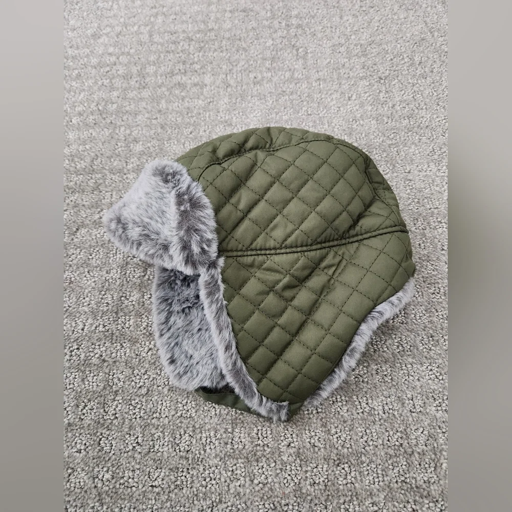 Cat & Jack Baby‎ Diamond Trapper Hats Olive Green 2t-5t